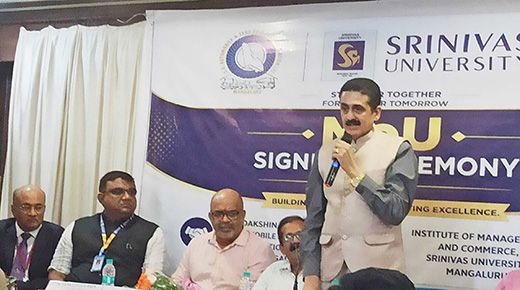 DK Automobile & Tyre Dealers&rsquo; Association signs MoU with Srinivas University